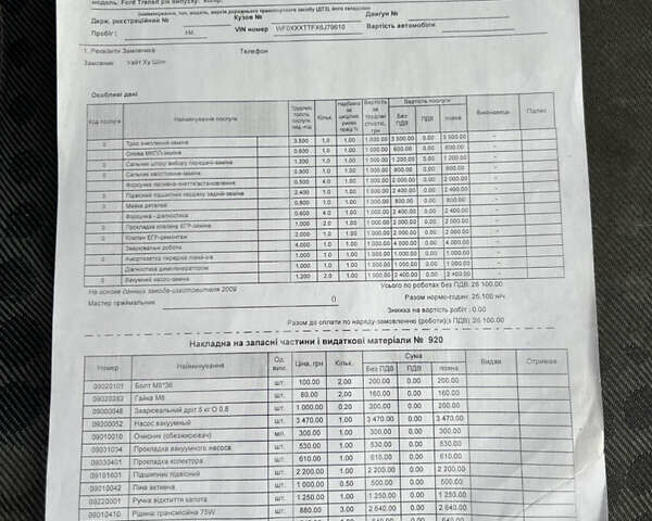 Белый Форд Транзит, объемом двигателя 2.4 л и пробегом 547 тыс. км за 8999 $, фото 18 на Automoto.ua