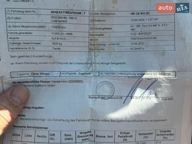 Белый Форд Транзит, объемом двигателя 6 л и пробегом 200 тыс. км за 16300 $, фото 16 на Automoto.ua