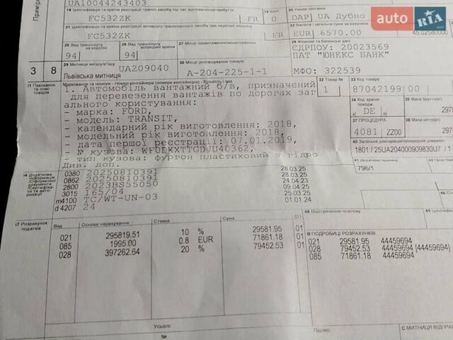 Білий Форд Транзит, об'ємом двигуна 2 л та пробігом 238 тис. км за 20300 $, фото 125 на Automoto.ua