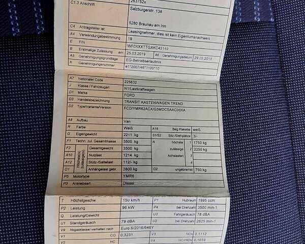 Белый Форд Транзит, объемом двигателя 2 л и пробегом 301 тыс. км за 16600 $, фото 57 на Automoto.ua