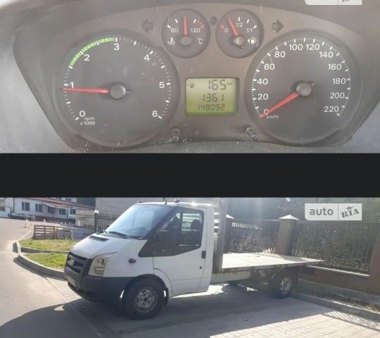 Белый Форд Транзит, объемом двигателя 2.4 л и пробегом 148 тыс. км за 11000 $, фото 1 на Automoto.ua