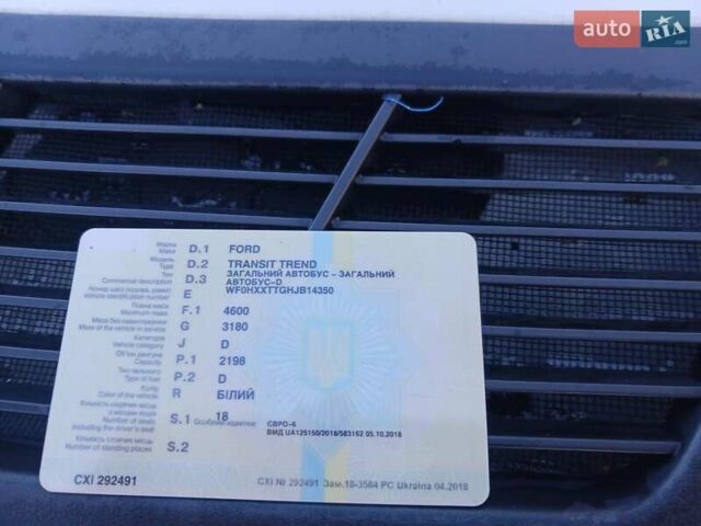 Белый Форд Транзит, объемом двигателя 2.2 л и пробегом 180 тыс. км за 25000 $, фото 14 на Automoto.ua