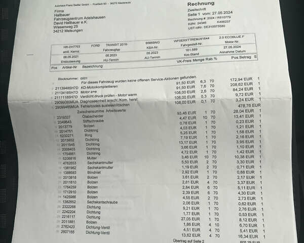 Білий Форд Транзит, об'ємом двигуна 2 л та пробігом 206 тис. км за 18600 $, фото 60 на Automoto.ua