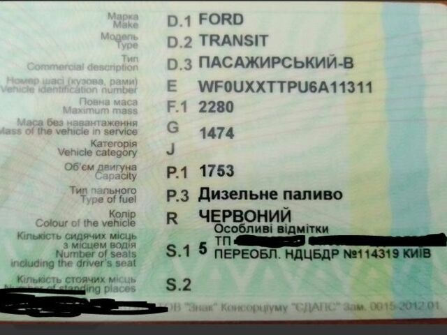 Красный Форд Транзит, объемом двигателя 1.8 л и пробегом 113 тыс. км за 4800 $, фото 8 на Automoto.ua