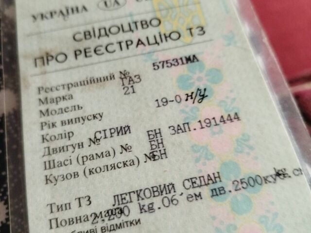 Серый ГАЗ 21, объемом двигателя 0 л и пробегом 10 тыс. км за 1500 $, фото 1 на Automoto.ua