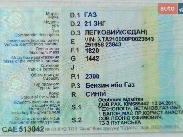Синий ГАЗ 21 Волга, объемом двигателя 2.5 л и пробегом 150 тыс. км за 3500 $, фото 6 на Automoto.ua