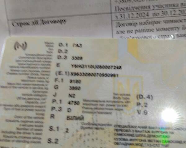 Белый ГАЗ 3309, объемом двигателя 4.43 л и пробегом 100 тыс. км за 6550 $, фото 1 на Automoto.ua