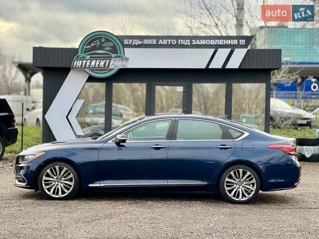Синий Генезис G80, объемом двигателя 5 л и пробегом 84 тыс. км за 27500 $, фото 2 на Automoto.ua