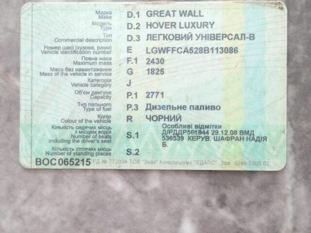 Черный Грейт Вол Другая, объемом двигателя 2.8 л и пробегом 200 тыс. км за 1800 $, фото 1 на Automoto.ua