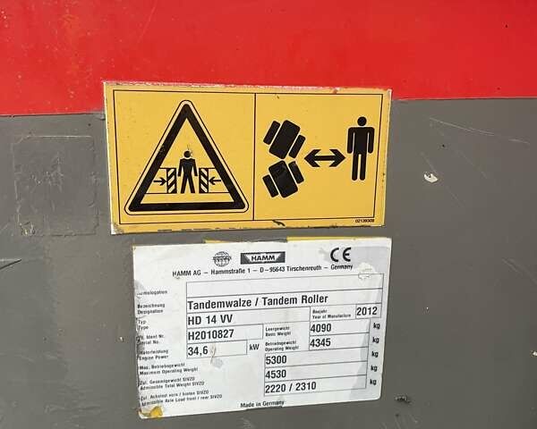 Хамм HD 14 VV, объемом двигателя 0 л и пробегом 0 тыс. км за 26000 $, фото 6 на Automoto.ua