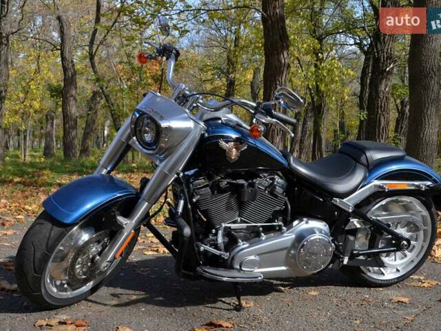 Синий Харлей-Дэвидсон Фэт Бой, объемом двигателя 1.87 л и пробегом 8 тыс. км за 35000 $, фото 1 на Automoto.ua