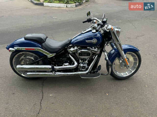Синий Харлей-Дэвидсон Фэт Бой, объемом двигателя 1.9 л и пробегом 1 тыс. км за 24000 $, фото 4 на Automoto.ua