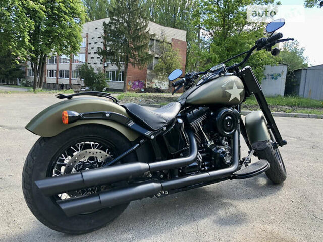 Зеленый Харлей-Дэвидсон Softail Slim S, объемом двигателя 1.8 л и пробегом 13 тыс. км за 17000 $, фото 3 на Automoto.ua