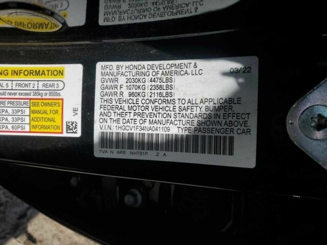 Чорний Хонда Аккорд, об'ємом двигуна 0 л та пробігом 75 тис. км за 6300 $, фото 11 на Automoto.ua