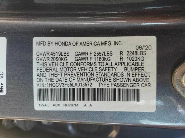 Серый Хонда Аккорд, объемом двигателя 2 л и пробегом 93 тыс. км за 5800 $, фото 11 на Automoto.ua