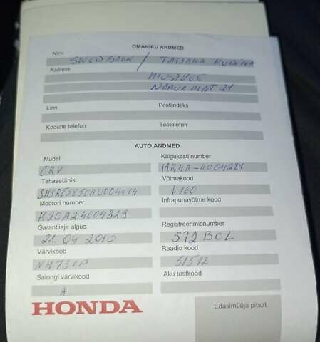Чорний Хонда СРВ, об'ємом двигуна 2 л та пробігом 199 тис. км за 10900 $, фото 9 на Automoto.ua