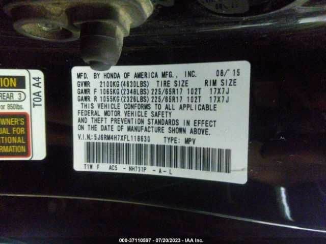 Черный Хонда СРВ, объемом двигателя 2.4 л и пробегом 95 тыс. км за 4600 $, фото 8 на Automoto.ua
