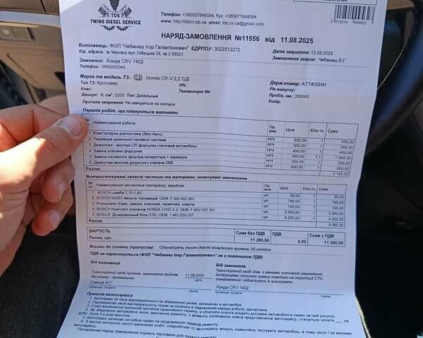 Серый Хонда СРВ, объемом двигателя 2.2 л и пробегом 360 тыс. км за 8500 $, фото 17 на Automoto.ua