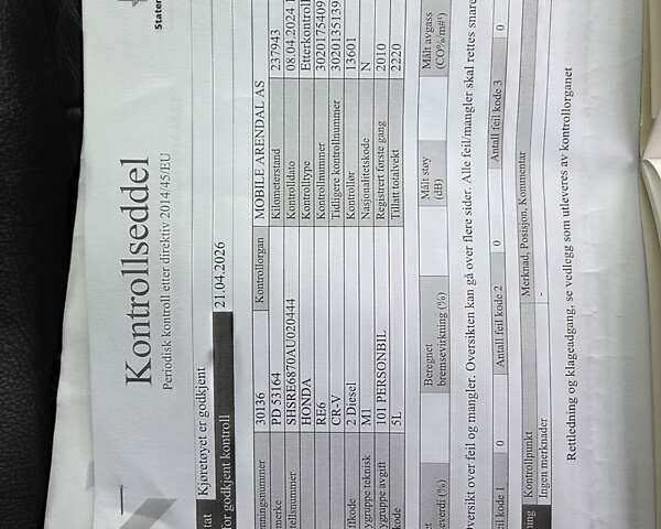 Сірий Хонда СРВ, об'ємом двигуна 2.2 л та пробігом 240 тис. км за 13700 $, фото 59 на Automoto.ua