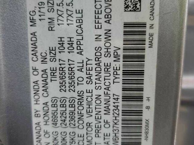 Серый Хонда СРВ, объемом двигателя 2.4 л и пробегом 83 тыс. км за 4400 $, фото 12 на Automoto.ua