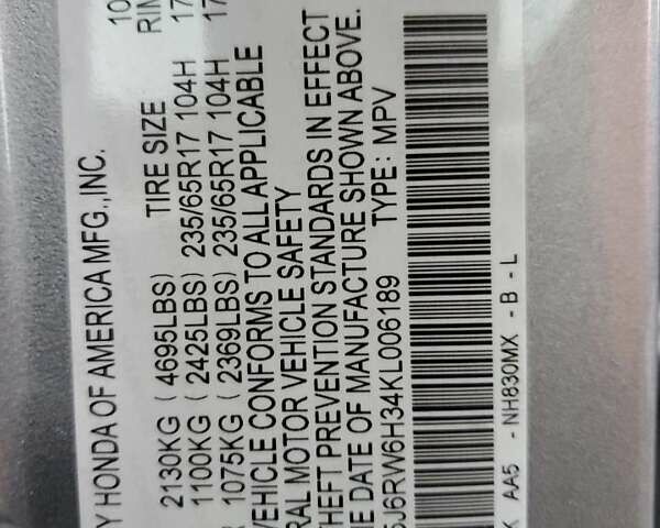 Серый Хонда СРВ, объемом двигателя 2.4 л и пробегом 71 тыс. км за 6600 $, фото 12 на Automoto.ua