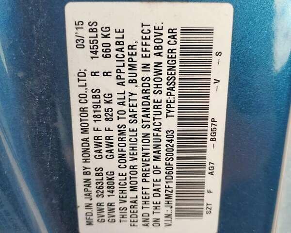 Синий Хонда ЦРЗ, объемом двигателя 1.5 л и пробегом 135 тыс. км за 2000 $, фото 11 на Automoto.ua