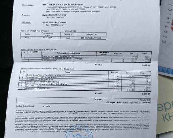 Черный Хонда Цивик, объемом двигателя 1.8 л и пробегом 196 тыс. км за 7700 $, фото 50 на Automoto.ua