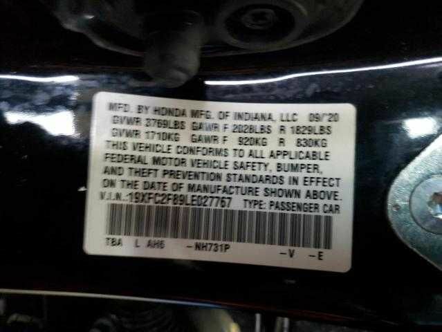 Черный Хонда Цивик, объемом двигателя 2 л и пробегом 95 тыс. км за 5000 $, фото 11 на Automoto.ua