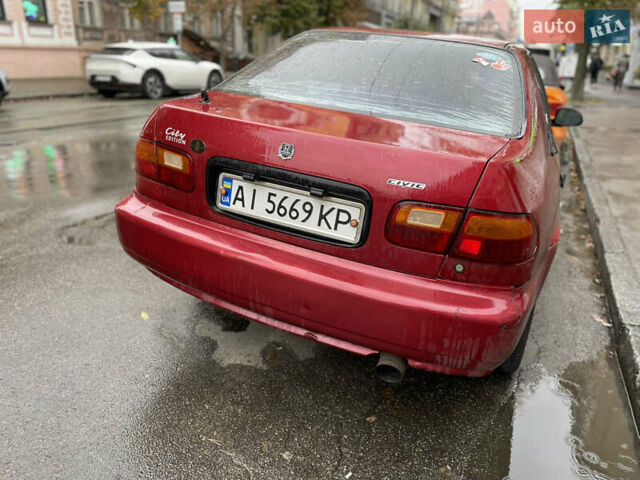 Красный Хонда Цивик, объемом двигателя 1.5 л и пробегом 330 тыс. км за 1400 $, фото 3 на Automoto.ua