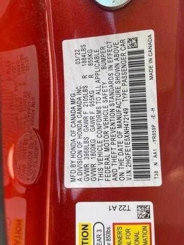 Красный Хонда Цивик, объемом двигателя 2 л и пробегом 34 тыс. км за 6700 $, фото 6 на Automoto.ua