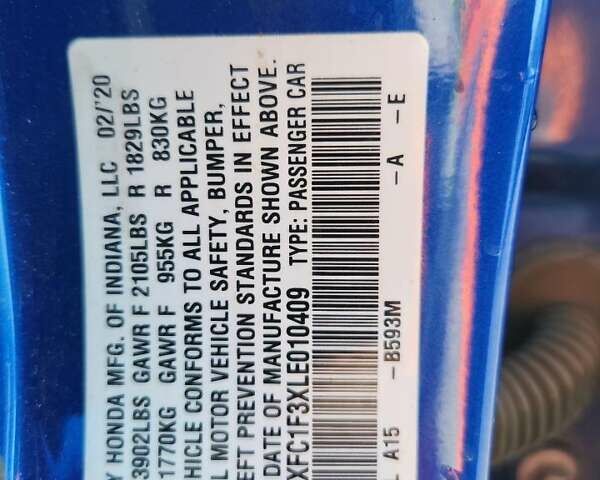 Синий Хонда Цивик, объемом двигателя 1.5 л и пробегом 92 тыс. км за 4400 $, фото 11 на Automoto.ua