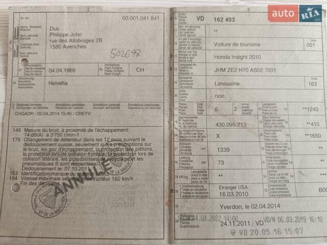 Черный Хонда Инсайт, объемом двигателя 1.34 л и пробегом 206 тыс. км за 7700 $, фото 1 на Automoto.ua