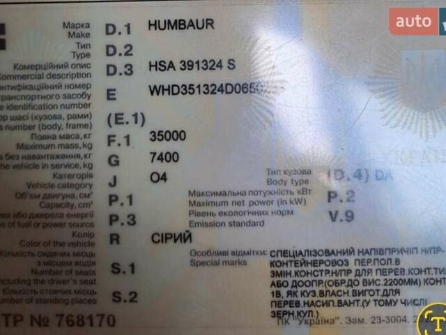 Сірий Хумбаур HSA, об'ємом двигуна 0 л та пробігом 0 тис. км за 18200 $, фото 19 на Automoto.ua