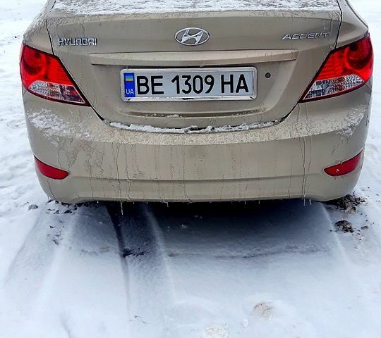 Хендай Акцент 2013 в Новой Одессе на Automoto.ua Бежевый Хендай Акцент, объемом двигателя 1.6 л и пробегом 150 тыс. км за 7400 $, фото 3 на Automoto.ua