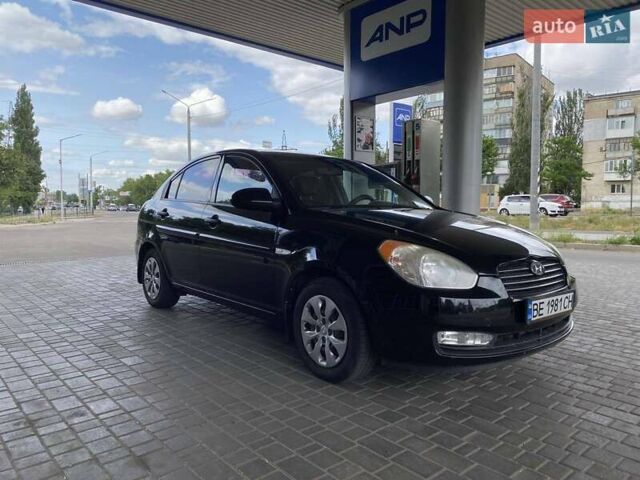 Черный Хендай Акцент, объемом двигателя 1.4 л и пробегом 93 тыс. км за 5800 $, фото 2 на Automoto.ua