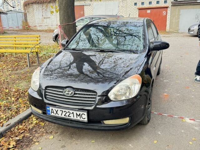 Черный Хендай Акцент, объемом двигателя 1.4 л и пробегом 250 тыс. км за 3000 $, фото 1 на Automoto.ua