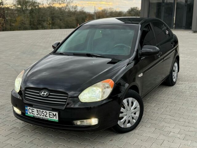 Хендай Акцент 2007 в Черновцах на Automoto.ua Черный Хендай Акцент, объемом двигателя 1.4 л и пробегом 345 тыс. км за 3600 $, фото 1 на Automoto.ua