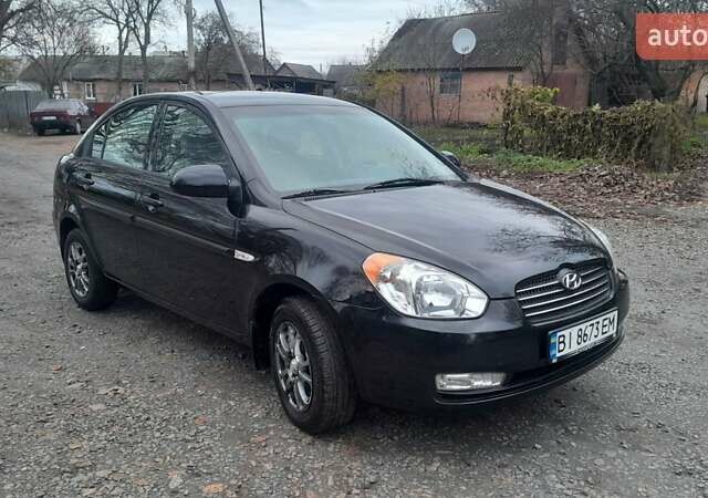 Черный Хендай Акцент, объемом двигателя 1.49 л и пробегом 231 тыс. км за 4600 $, фото 1 на Automoto.ua
