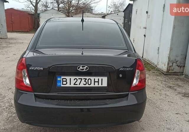 Черный Хендай Акцент, объемом двигателя 1.4 л и пробегом 227 тыс. км за 4700 $, фото 2 на Automoto.ua