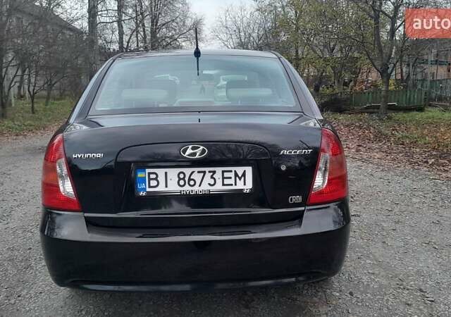 Черный Хендай Акцент, объемом двигателя 1.49 л и пробегом 231 тыс. км за 4600 $, фото 9 на Automoto.ua