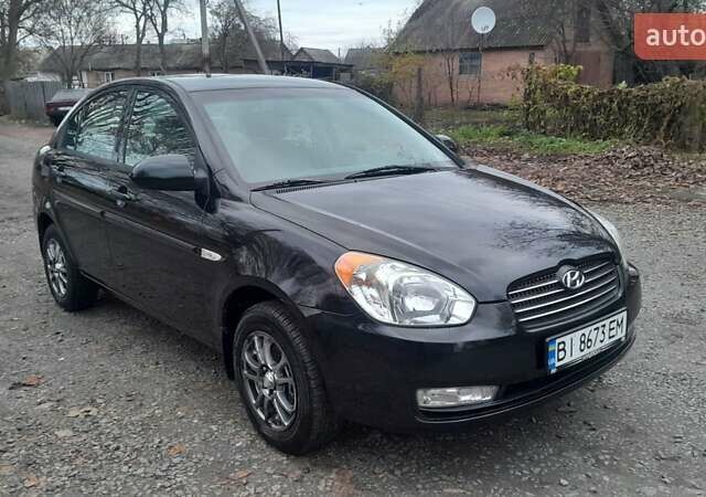 Черный Хендай Акцент, объемом двигателя 1.49 л и пробегом 231 тыс. км за 4600 $, фото 4 на Automoto.ua