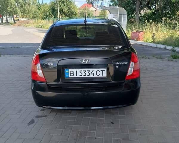 Черный Хендай Акцент, объемом двигателя 1.4 л и пробегом 123 тыс. км за 4500 $, фото 4 на Automoto.ua