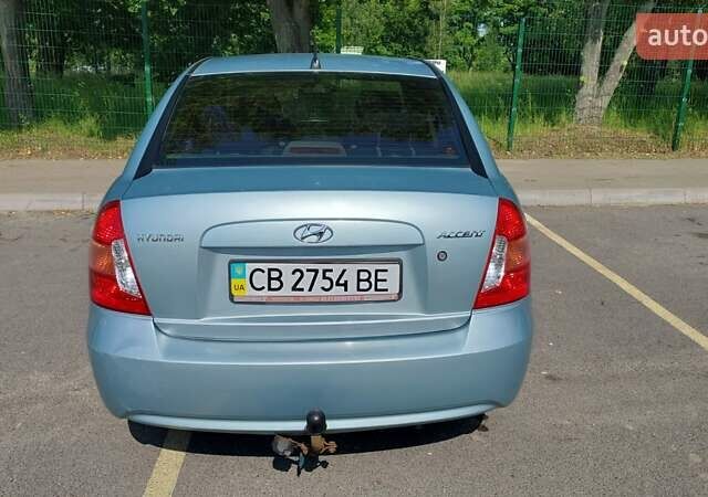 Синий Хендай Акцент, объемом двигателя 1.4 л и пробегом 164 тыс. км за 5100 $, фото 4 на Automoto.ua