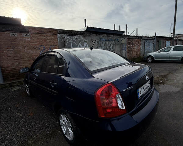 Синий Хендай Акцент, объемом двигателя 1.4 л и пробегом 200 тыс. км за 1500 $, фото 1 на Automoto.ua
