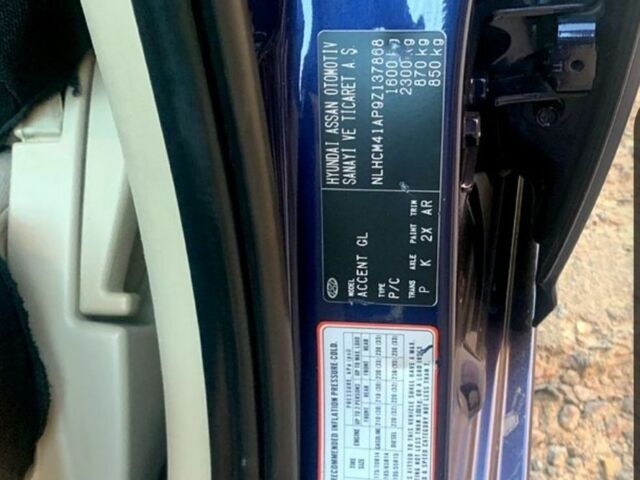 Синий Хендай Акцент, объемом двигателя 0 л и пробегом 250 тыс. км за 5800 $, фото 6 на Automoto.ua