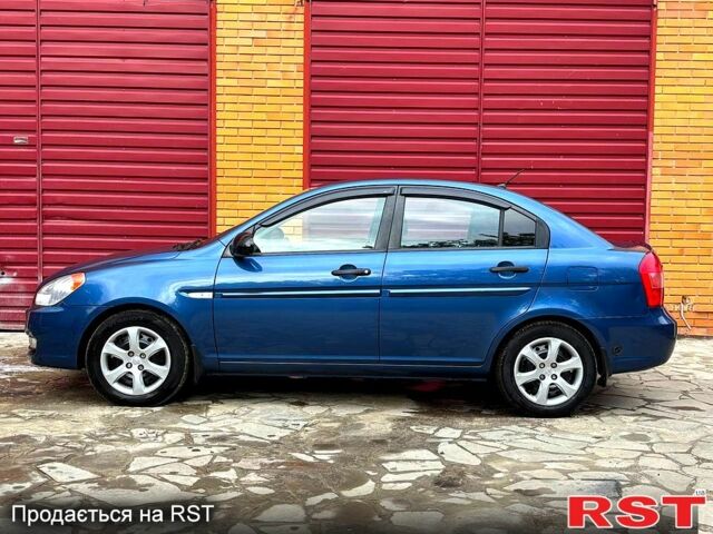 Синий Хендай Акцент, объемом двигателя 1.4 л и пробегом 144 тыс. км за 4950 $, фото 2 на Automoto.ua