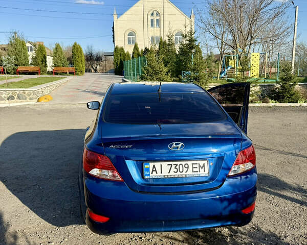 Синий Хендай Акцент, объемом двигателя 1.4 л и пробегом 95 тыс. км за 10300 $, фото 2 на Automoto.ua