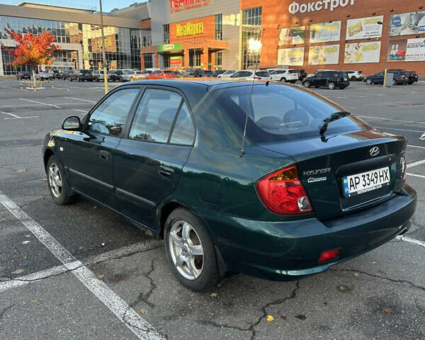 Зеленый Хендай Акцент, объемом двигателя 1.34 л и пробегом 314 тыс. км за 2650 $, фото 1 на Automoto.ua