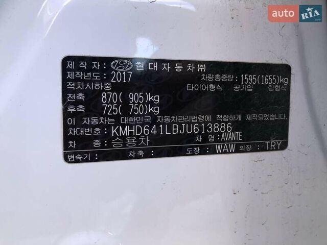 Белый Хендай Аванте, объемом двигателя 1.59 л и пробегом 153 тыс. км за 12900 $, фото 23 на Automoto.ua