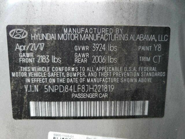 Серый Хендай Элантра, объемом двигателя 2 л и пробегом 62 тыс. км за 2500 $, фото 10 на Automoto.ua